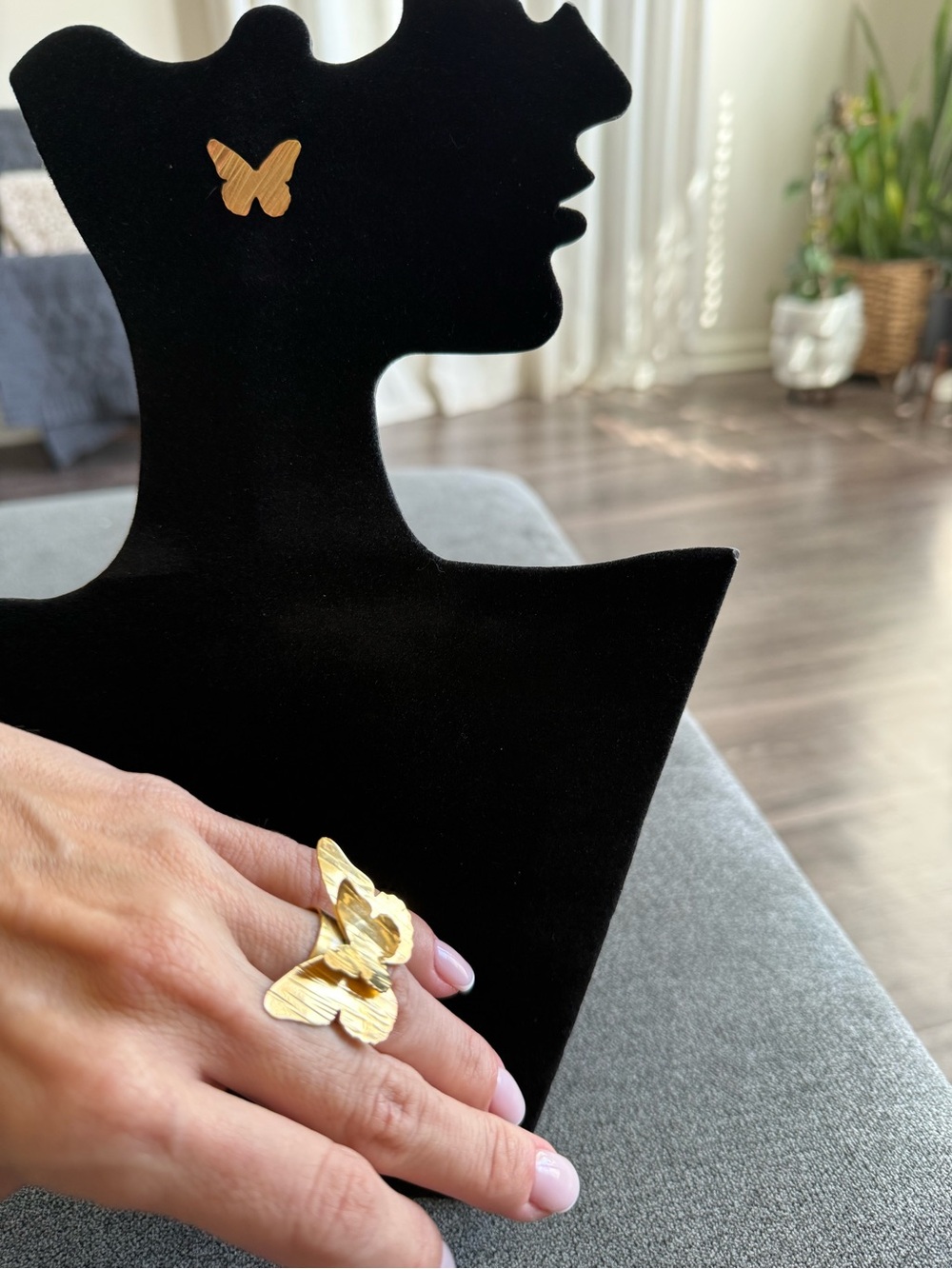 Gold Butterfly Statement Ring - Women Jewelry